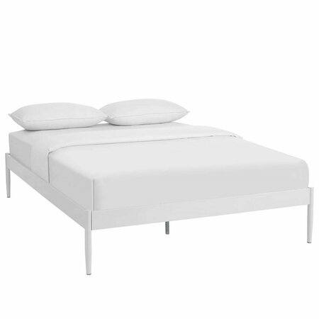 MODWAY FURNITURE 15 H x 57.5 W x 78.5 L in. Elsie Full Bed Frame, White MOD-5473-WHI